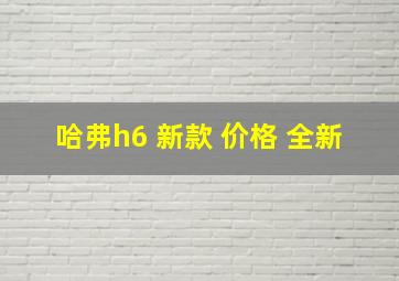 哈弗h6 新款 价格 全新